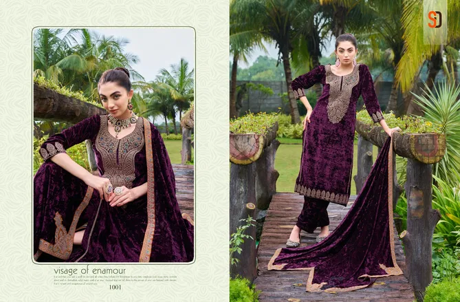 Senorita By Shraddha Designer Velvet Winter Wear Salwar Suits Orders In India